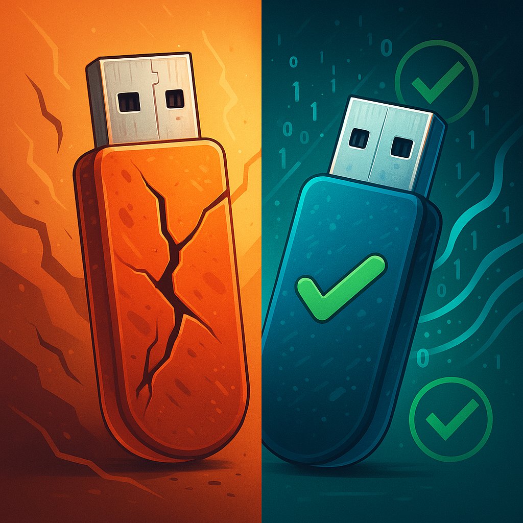 Кейс 3: USB-накопитель 128GB — до и после